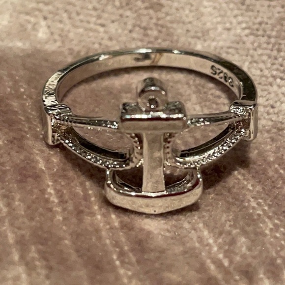 Sterling Silver 925 Anchor Nautical Style Ring - Picture 1 of 6